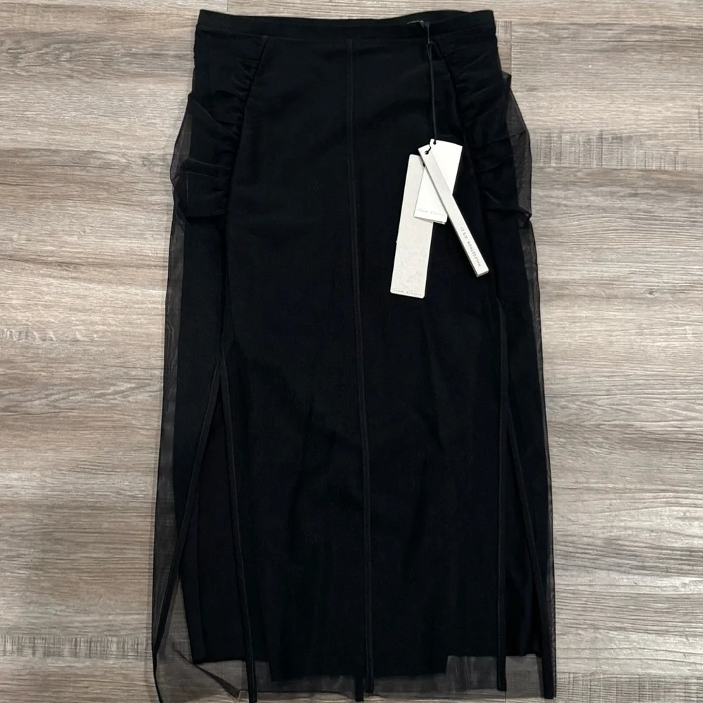 Rick Owens Collage Knee Length Skirt Tulle in Black